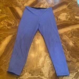 Blue suede pant